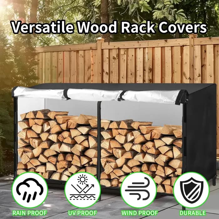 Housse de protection imperméable pour bûches de bois de chauffage