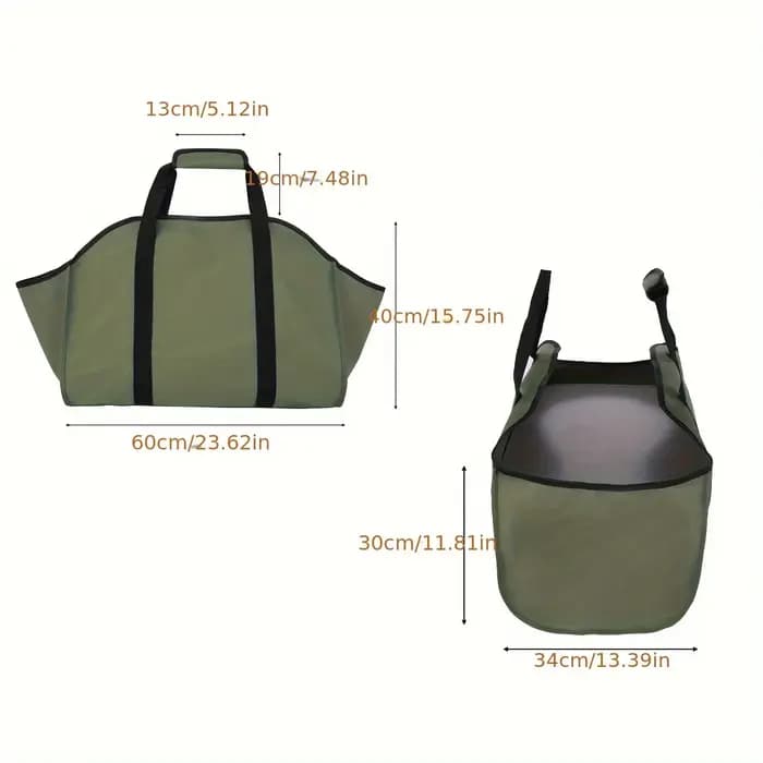 Sac de transport de bois de chauffage robuste-transportateur de bûches de grande capacité avec poignées robustes