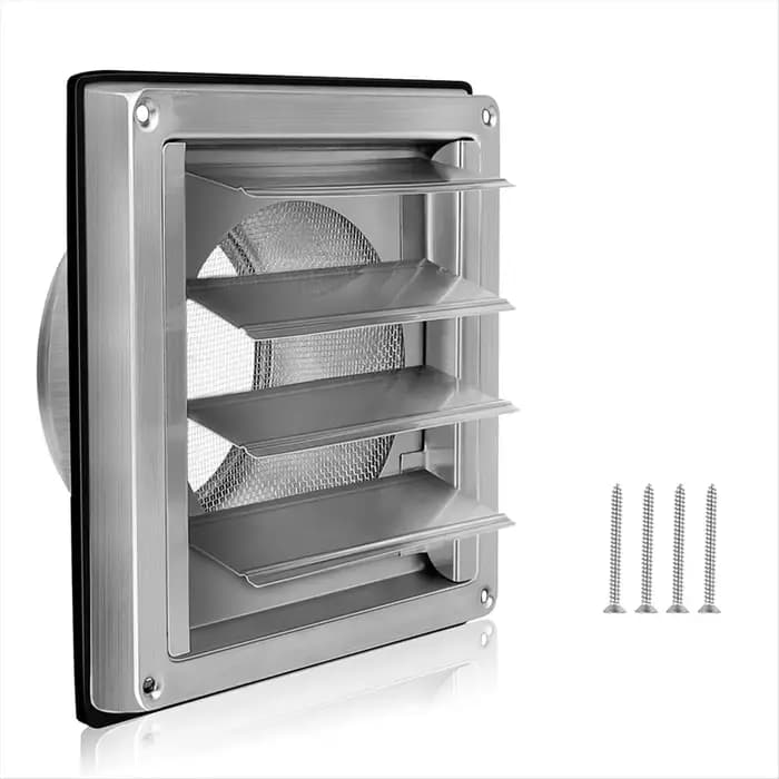 Grille de ventilation 100 mm en acier inoxydable, couvercle de ventilation à persiennes, grille de v