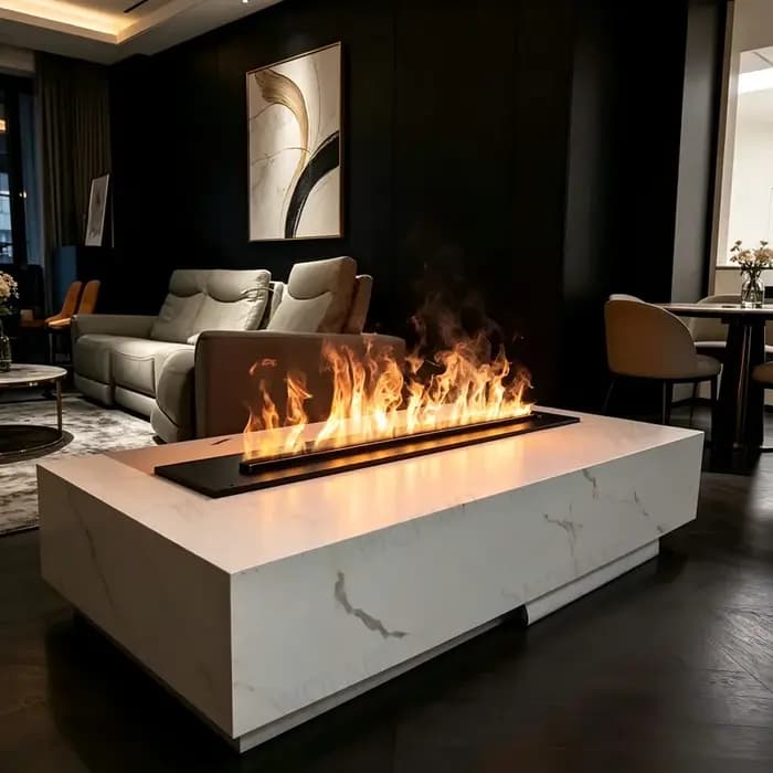 Cheminée linéaire 3D à effet de brume extra longue de 120 cm