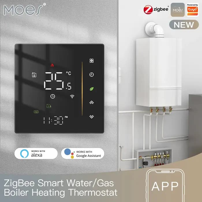 Moes Zigbee Thermostat régulateur de température ambiante de l'eau/chauffage électrique au sol chaud