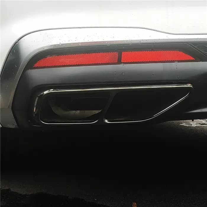 Garniture de couverture modifiée de tuyau de gorge de queue d'acier inoxydable pour Audi A4 B9 A5 2020 2021 cadre de décoration de tuyaux d'échappement de voiture
