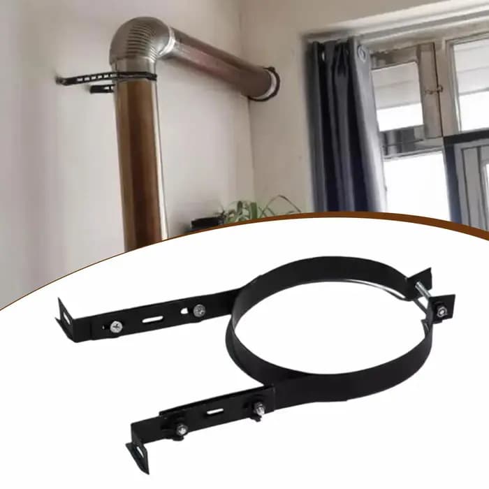 Support de tuyau de cheminée 100-200mm, collier de serrage mural en acier inoxydable, résistant à la température pour cheminée