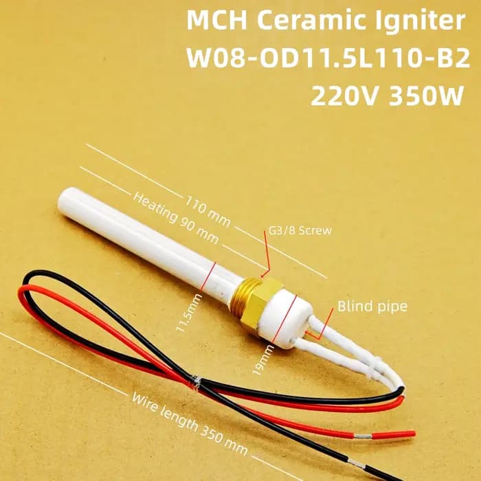 Bougie d'allumage pour poêle à granulés en céramique IgnClafor, tube chauffant pour poêle à granulés