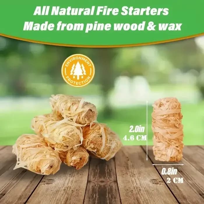 Démarreur naturel 30/100 pièces, bâton de bois de cire, adapté au cheminée, poêle à barbecue, four de cheminée, allumage au charbon de bois