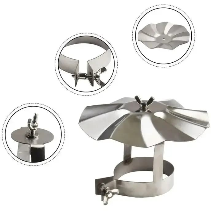 Bouchons de cheminée de cheminée en acier inoxydable, capuchon conique de toit de toit, tuyau de poêle, couvercle extérieur, Protection contre la poussière de neige pour la famille de conduits de vent
