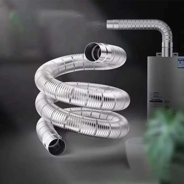 Doublure de cheminée coudée en acier inoxydable
