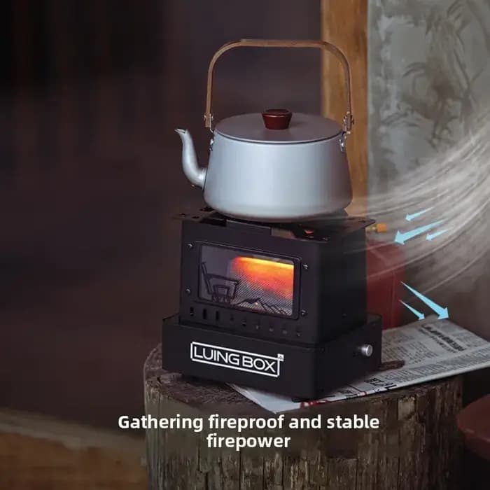 LUING BOX Camping extérieur rétro poêle chauffage