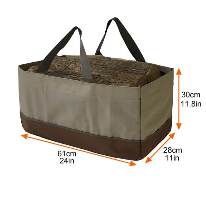Sac de transport de bois de chauffage robuste-transportateur de bûches de grande capacité avec poignées robustes