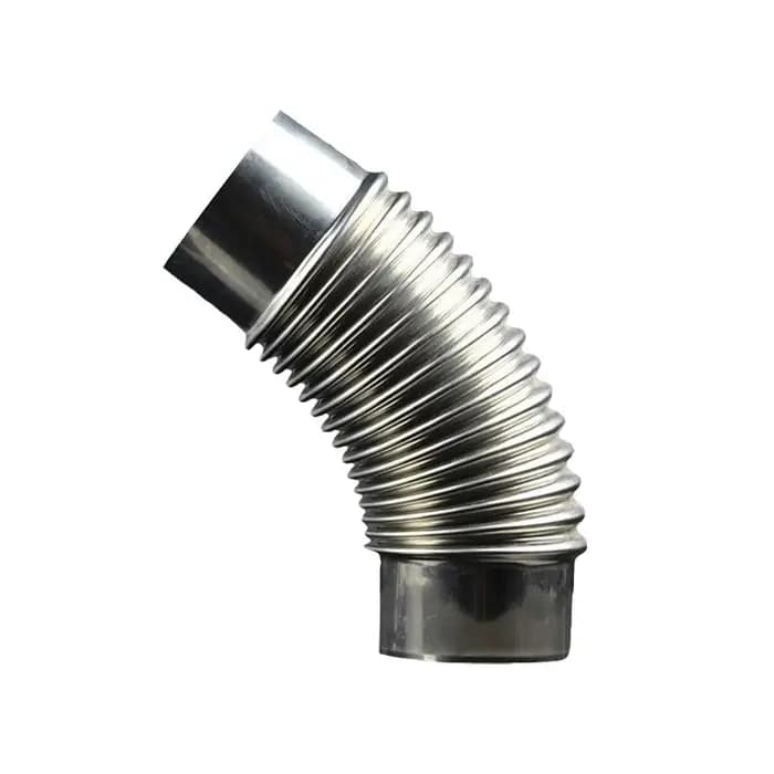 Acier inoxydable 60/70/80 mm 45 ° Insert de cheminée coudé courbé pour poêle à plusieurs conduits
