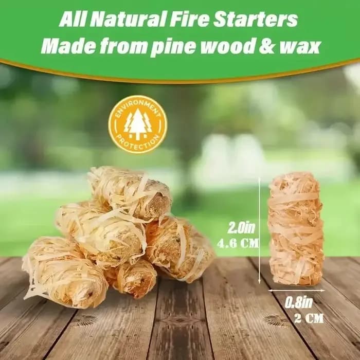 Allume-feu imperméables en cire de bois