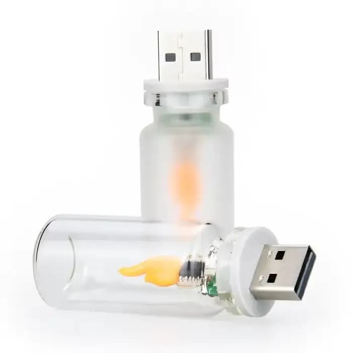 Lampe d'ambiance LED à effet de flamme de cheminée