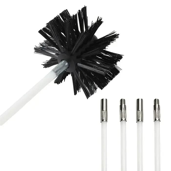 Brosse de cheminée rotative à Long manche
