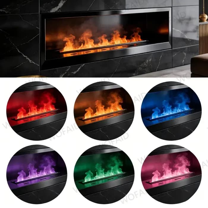 Cheminée linéaire 3D à effet de brume extra longue de 120 cm