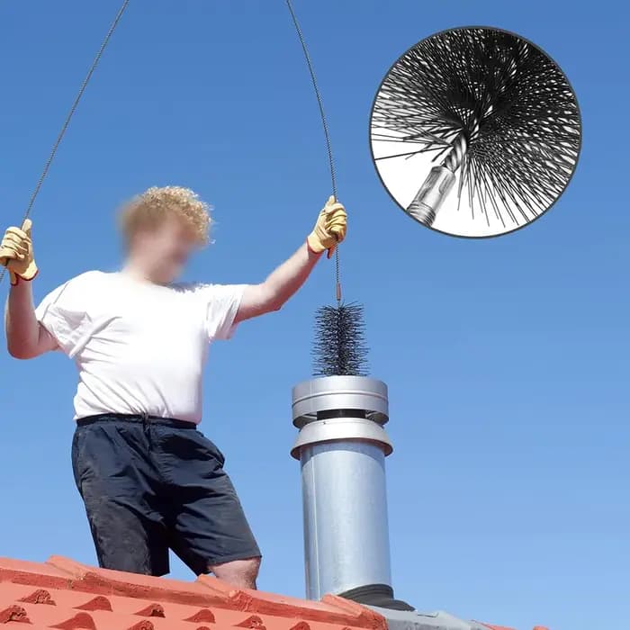 Brosse de nettoyage de conduit de cheminée