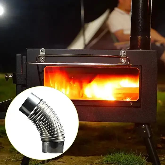 Tuyau de cheminée coudé à 45 degrés en acier de 60mm
