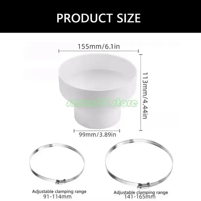 G32D Ventilation Pipe réducteur 150 mm à 100 mm accessoire pour une utilisation industrielle