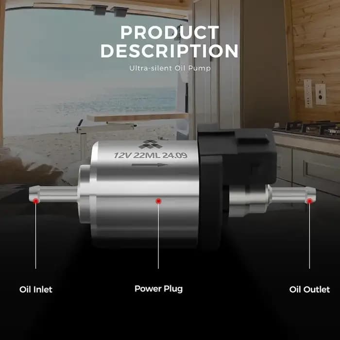 Pompe à carburant pour chauffage d'air de stationnement 12V 22ML
