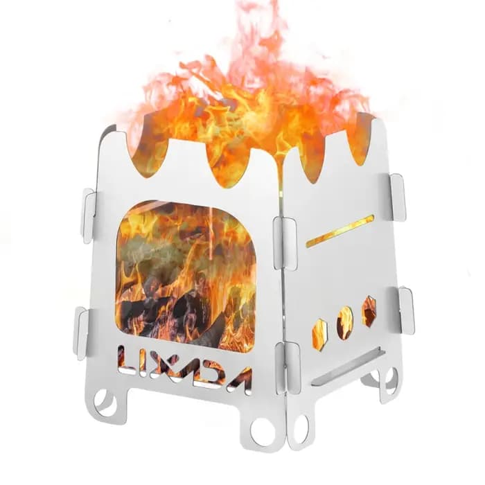 Vexada-Poêle à bois pliable ultraléger en titane et acier inoxydable, réchaud de poche portable, ada