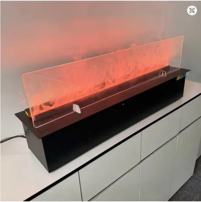 Nouvelle cheminée électrique à vapeur d'eau avec panneaux en verre simulé