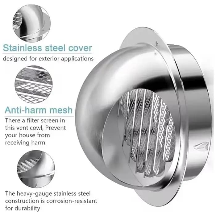 Couvercle de Grille d'échappement de Ventilation de conduit en acier inoxydable