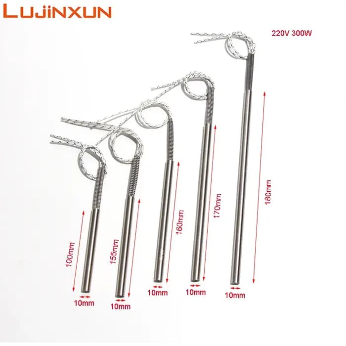 LUJINXUN allumeur tige chaude 220V 300W 10x100-180mm bougie d'allumage granulés élément chauffant bois granulé poêle pièces