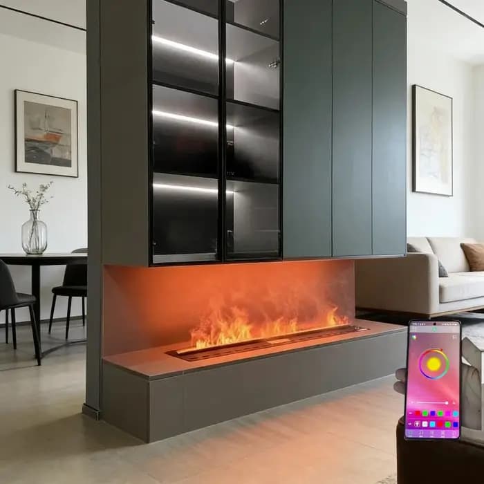 Cheminée à vapeur d'eau intelligente avec télécommande