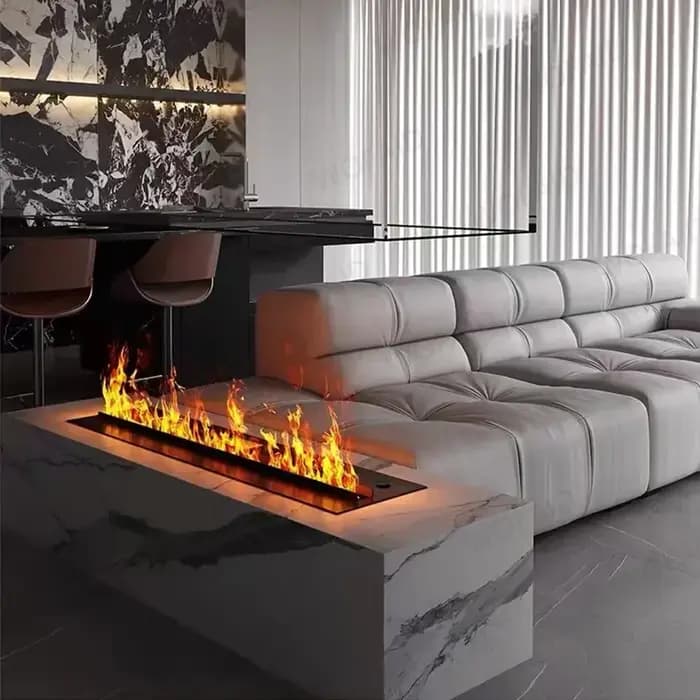 Cheminée électrique 3D LED personnalisable avec contrôle par application
