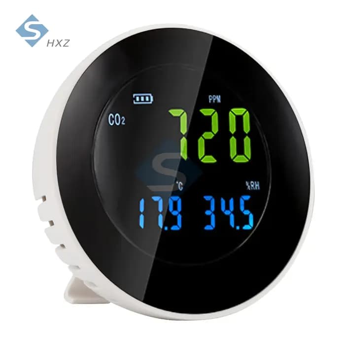 Détecteur de gaz CO2, moniteur numérique de qualité de l'air HT-501 avec ℃ / ℉ Commutateur