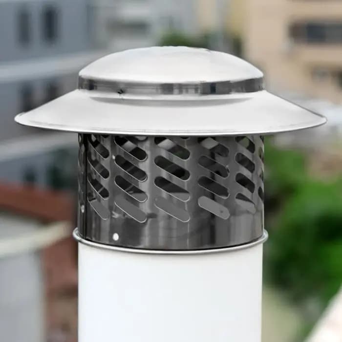 80/110/160/200mm bouchon de cheminée conduit rond Ventilation couvercle d'échappement en acier inoxydable tuyau de toit