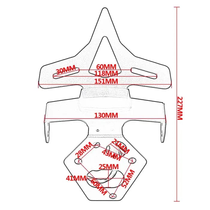 Support de plaque d'immatriculation arrière pour Triumph Street Triple 765 765R 765RS 2017-2025