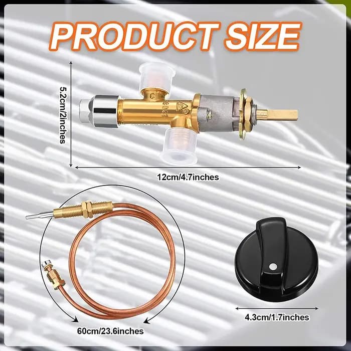 Kit de soupape de contrôle de sécurité en cas de panne de cheminée, remplacement de thermocouple de