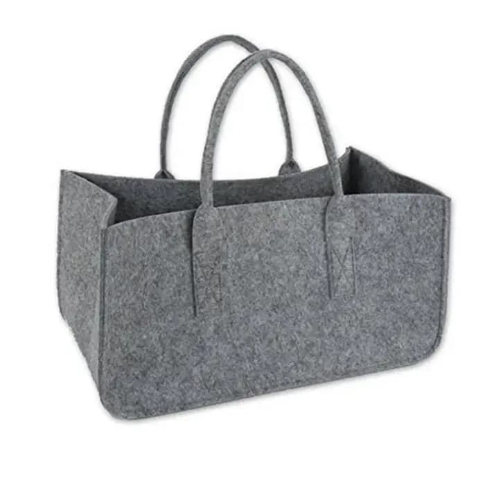 Sac de rangement de feu en bois Non tissé Durable, organisateur en feutre à Double poignée, sac de c
