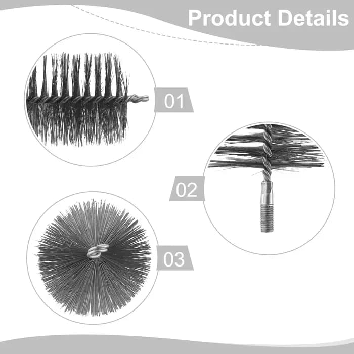 Brosse de nettoyage de cheminée à usage pratique