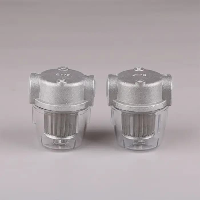 CA 1pc PC/métal 7.5*6cm filtre à huile pour brûleur à mazout Transparent P.C. Tasse 1/4" 3/8" petit