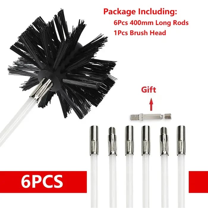 Brosse à Long Manche, Flexible pour Tuyau de vaccage, Cheminée, Mur Nik, Livres Outils, 100/150/200m