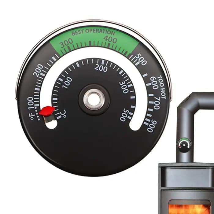 Thermomètre magnétique pour poêle à bois