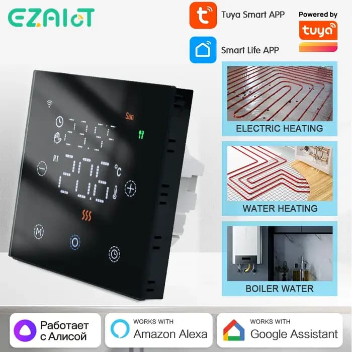 EZAIOT Tuya WiFi Thermostat intelligent eau/chauffage électrique au sol chaudière à gaz régulateur de température à distance voix Google Home Alexa