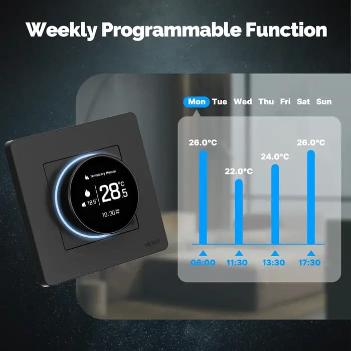 MOES Tuya ZigBee bouton intelligent Thermostat série Star Ring régulateur de température chaudière à eau chauffage électrique avec Alexa Google