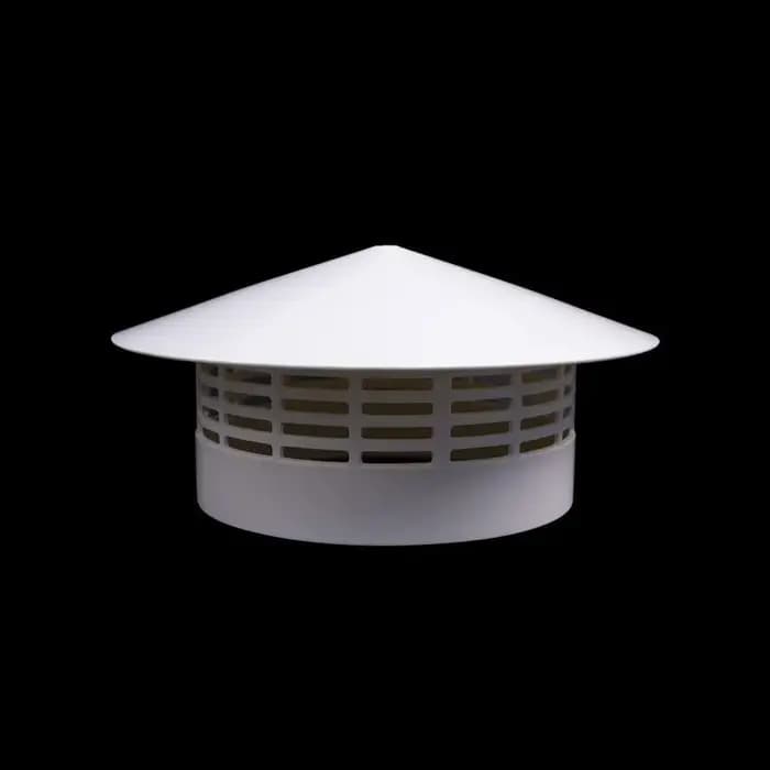 Capuchon de pluie ventilé en PVC pour mur extérieur