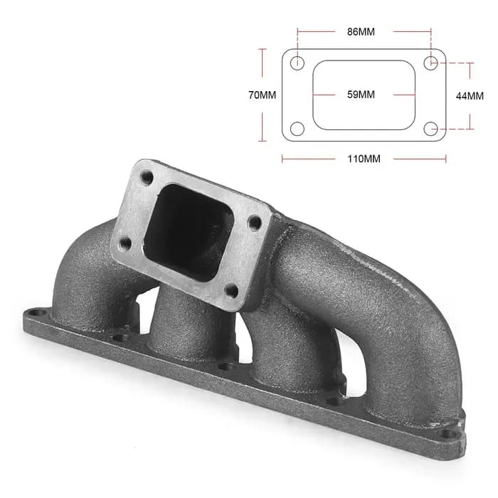 Collecteur d'échappement Turbo en fonte pour Honda Civic