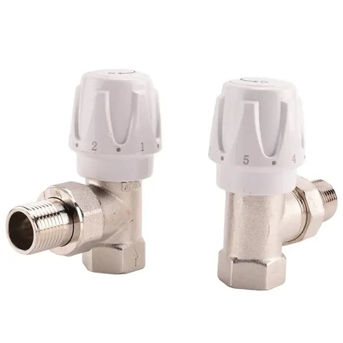 Vanne de radiateur thermostatique rapide 6 pièces 15Mm X 1/2 pouces Angle