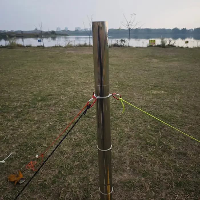 Nouvelle Corde de Fixation Universelle Coupe-Vent pour Cheminée de Poêle à Bois de Camping Extérieur