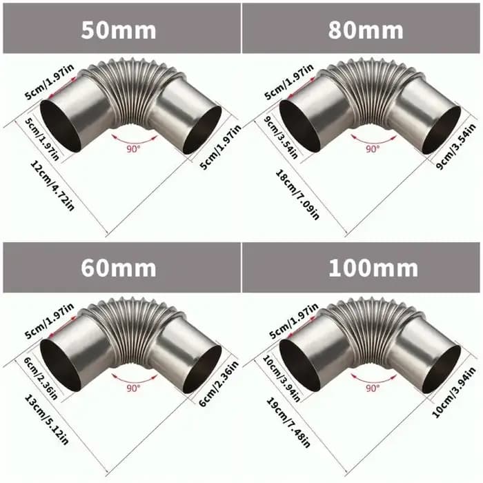 Coude d'extension conduit en acier inoxydable 652F