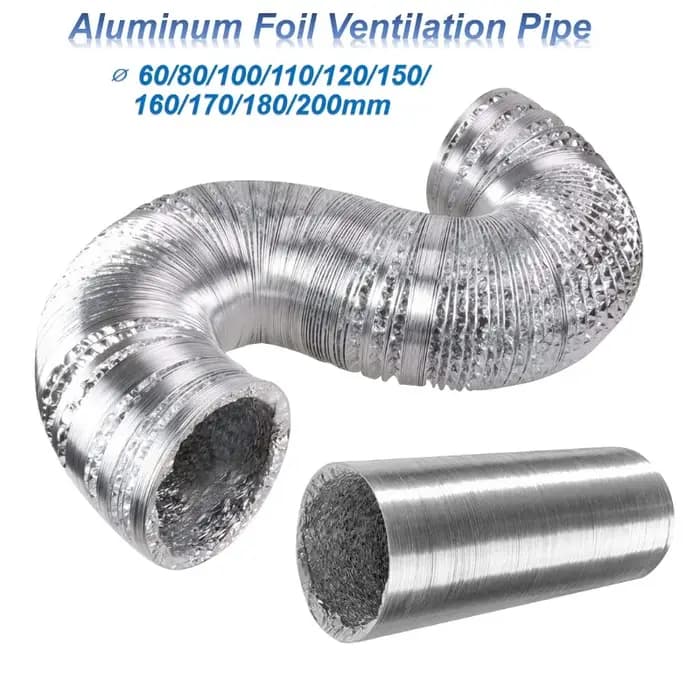 Tuyau de Ventilation en Feuille d'Aluminium Cryptée