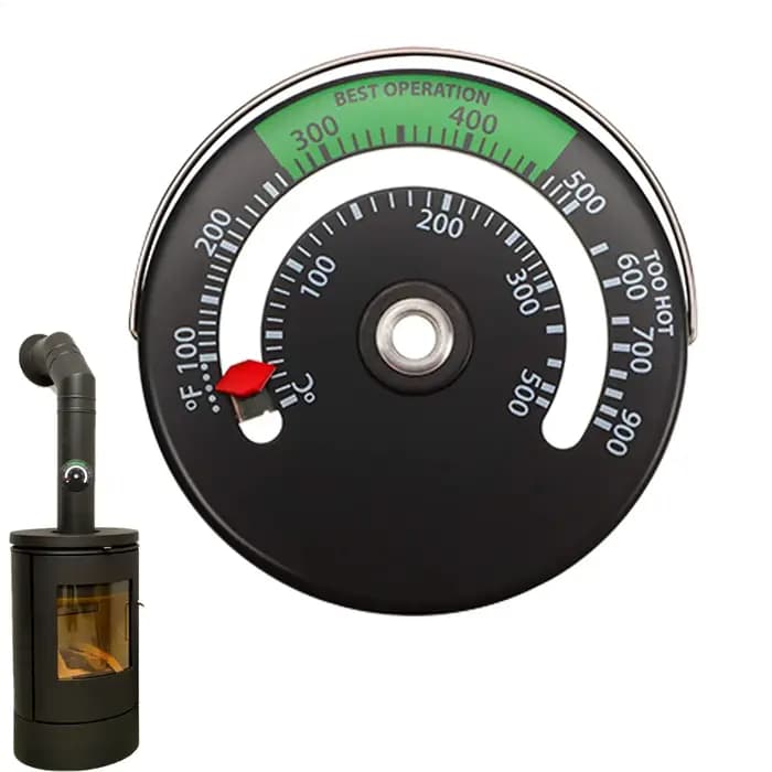 Thermomètre magnétique pour poêle à bois