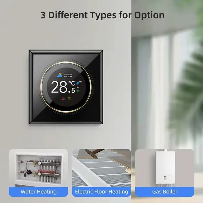 Thermostat intelligent WiFi à bouton rotatif pour chauffage au sol