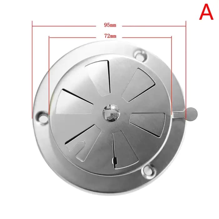 Grille de Ventilation Réglable de HMA73-95/125mm, Conduit Rond, Couvercle de Grilles de Barbecue, Po