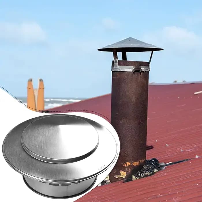 Bouchon de cheminée en acier inoxydable pour conduits de Ventilation