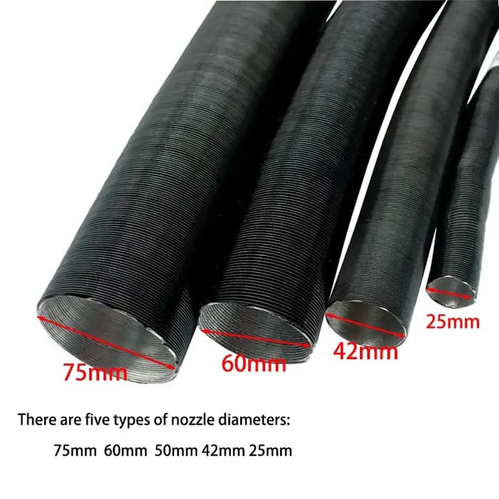 25mm 42mm 50mm 60mm 75mm diamètre 50-300cm longueur Air Diesel chauffage de stationnement conduit tuyau